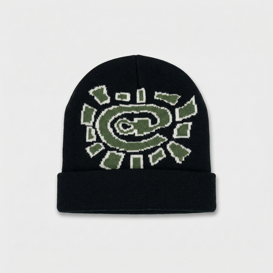 Always Do What You Should Do Reversible Beanie — Green / Black