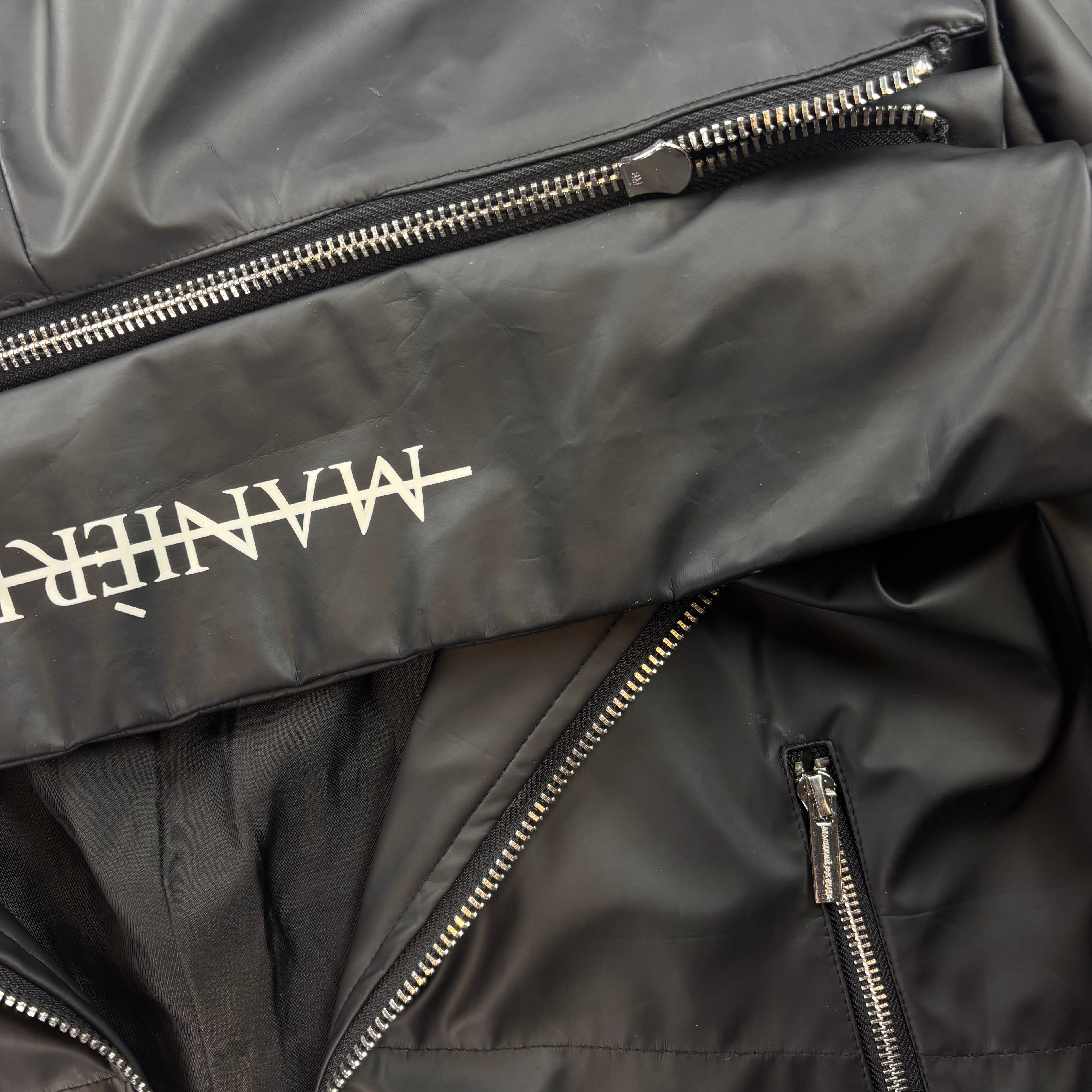 Manière De Voir Vegan Leather Zip Up Jacket