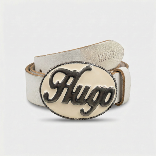 Hugo Boss Logo Buckle Leather Belt
