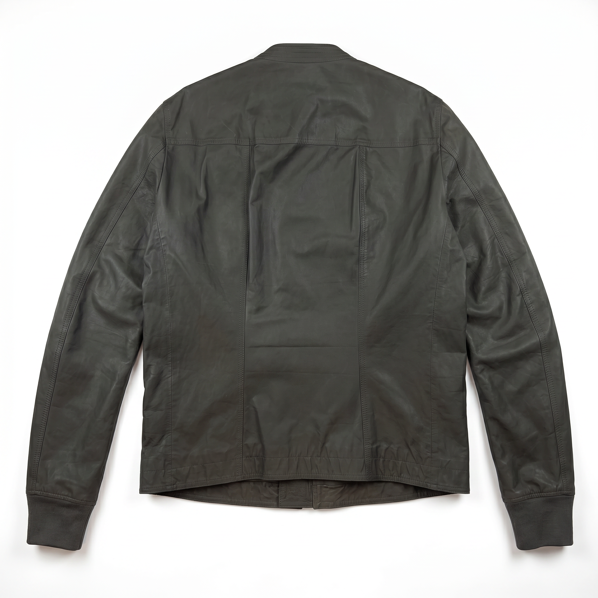 Rick Owens SS16 Cyclops Sternberg Calf Leather Rider Jacket Darkdust