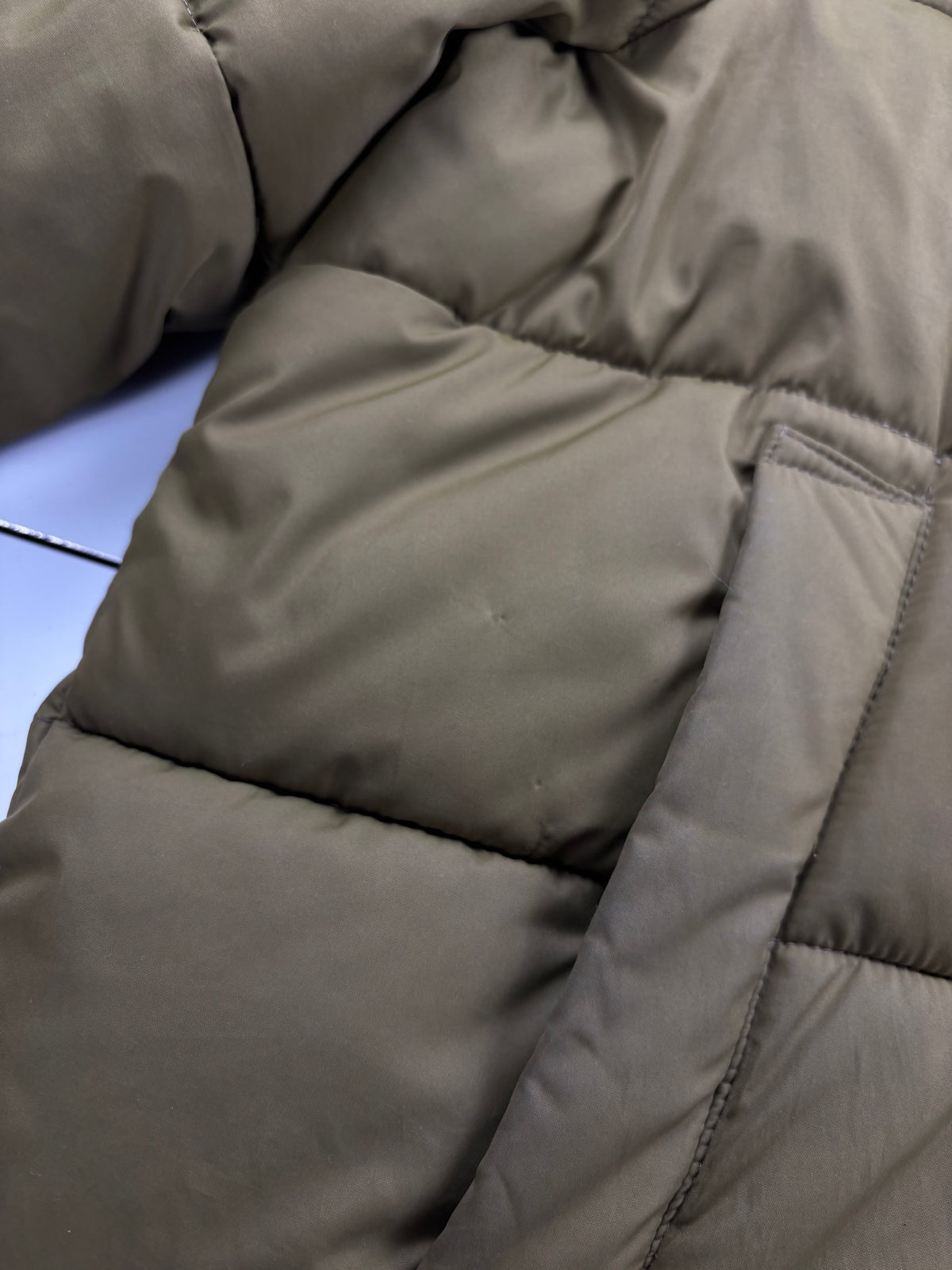 Barbour Saunton Quilt Hooded Puffer Jacket Olive Women's UK 14