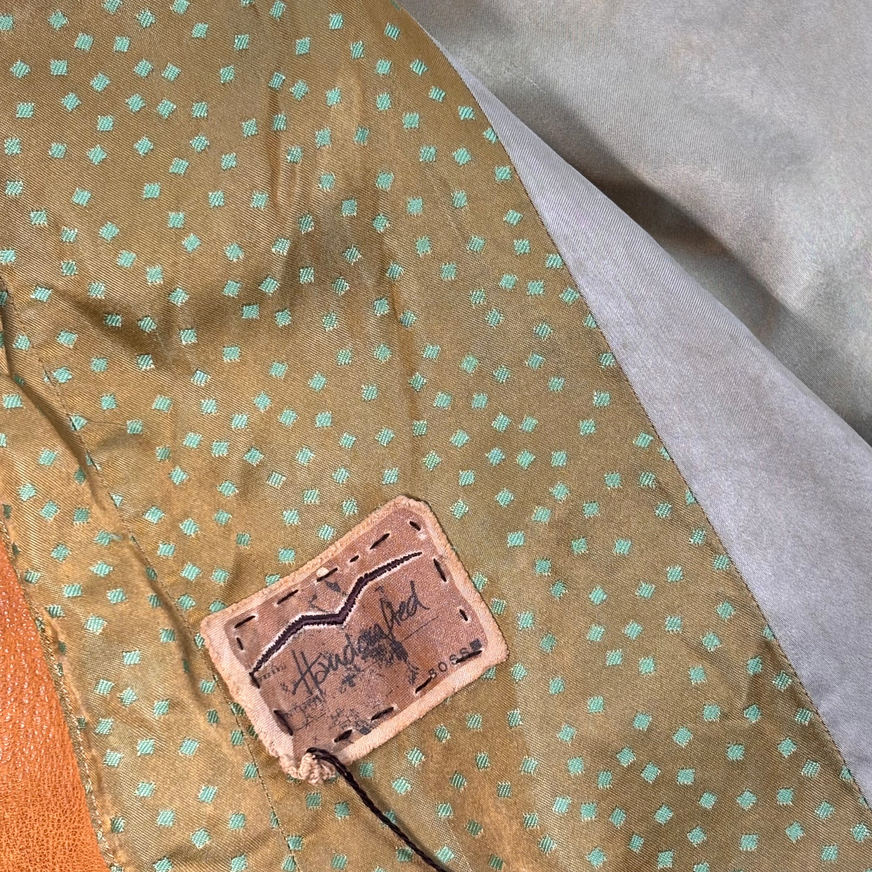 Hugo Boss Orange Lambskin Leather Blazer