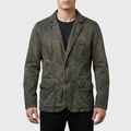 Junk de Luxe Distressed Cotton Blazer Jacket