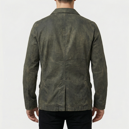 Junk de Luxe Distressed Cotton Blazer Jacket