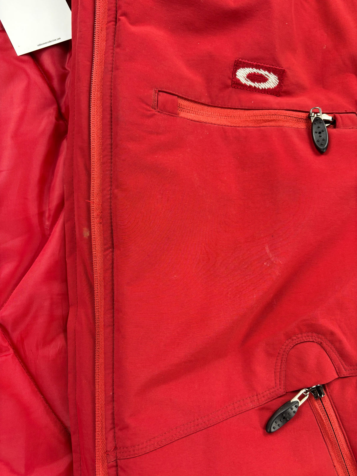 Vintage Oakley Software Y2K Hooded Jacket Red M