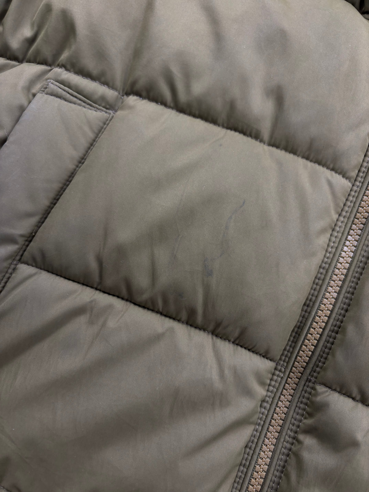 Barbour Saunton Quilt Hooded Puffer Jacket Olive Women's UK 14
