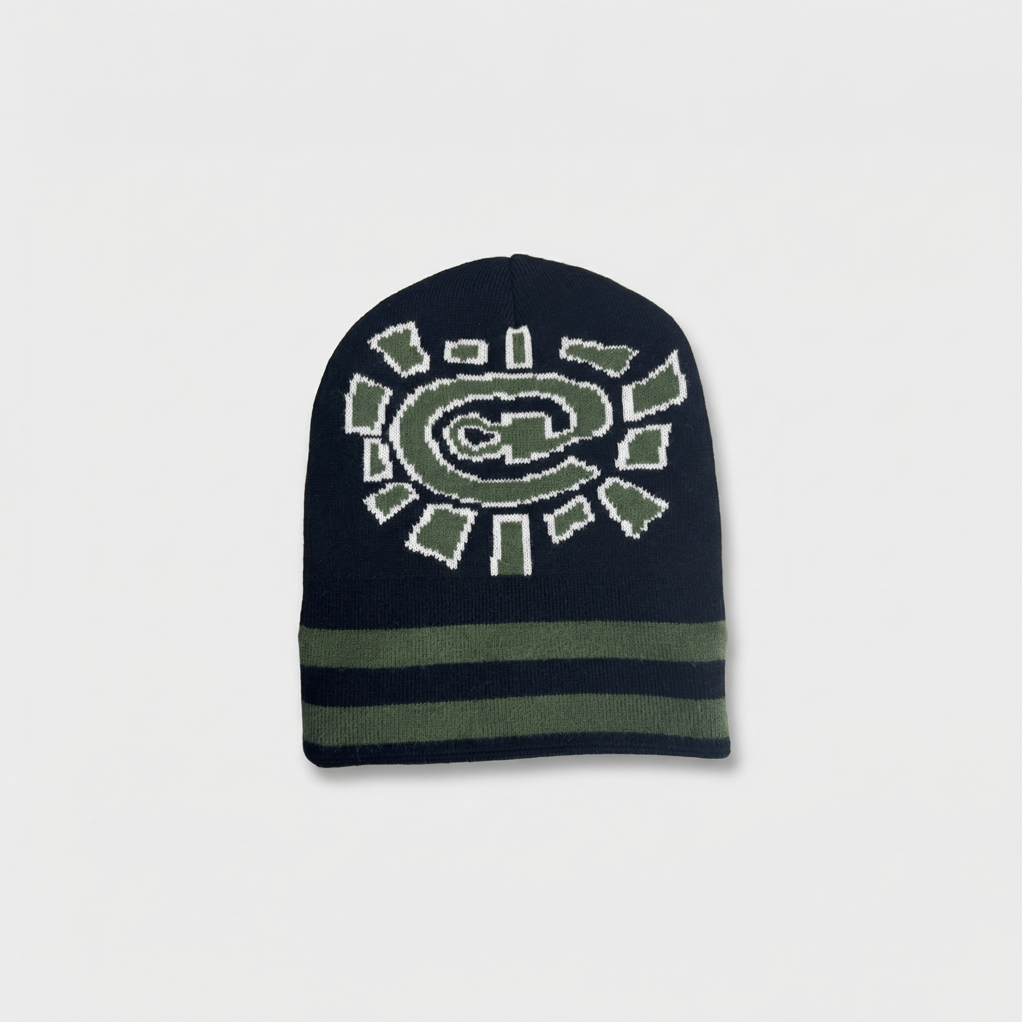 Always Do What You Should Do Reversible Beanie — Green / Black