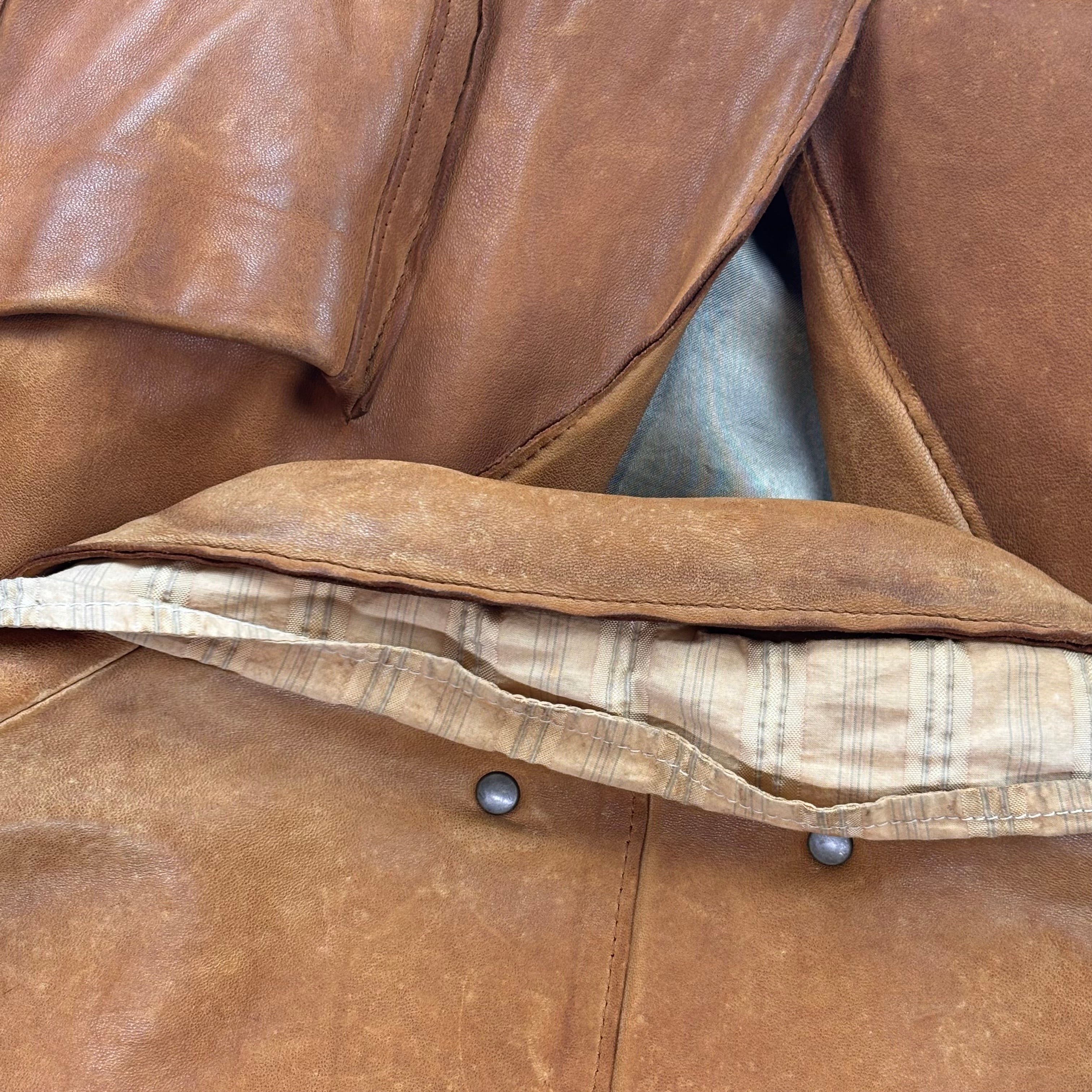 Hugo Boss Orange Lambskin Leather Blazer