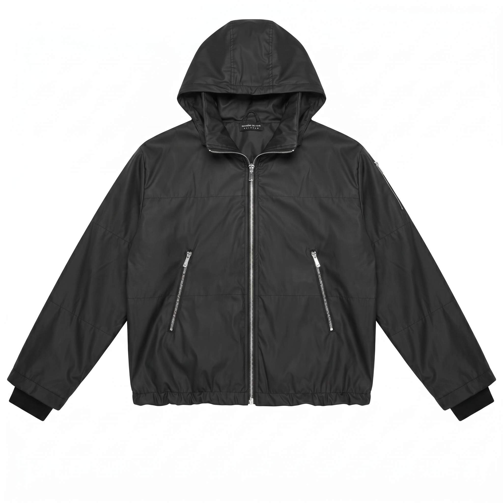 Manière De Voir Vegan Leather Zip Up Jacket
