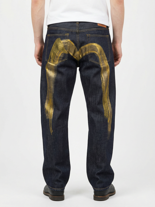 EVISU Golden Daicock Print & Embroidery Back