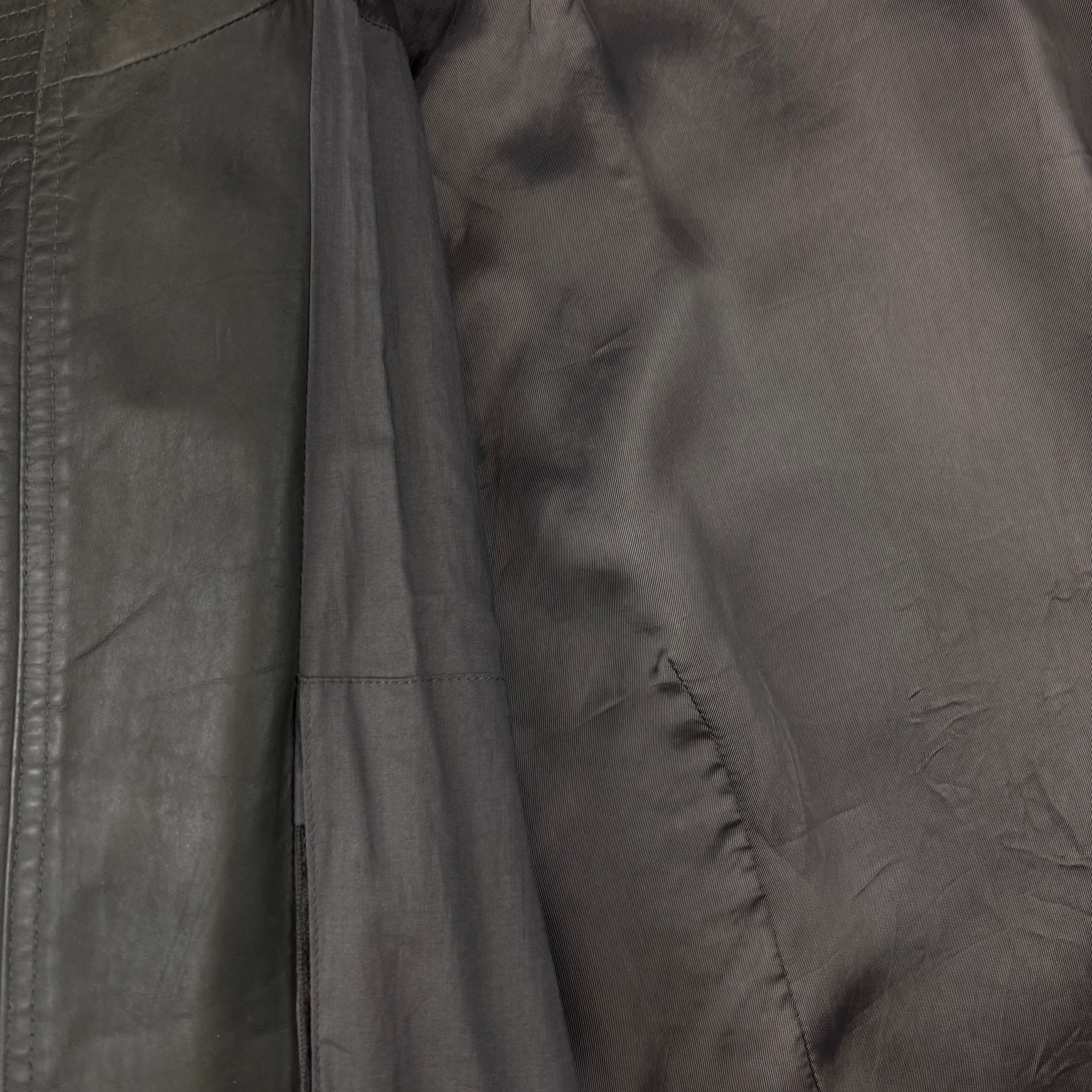 Rick Owens SS16 Cyclops Sternberg Calf Leather Rider Jacket Darkdust