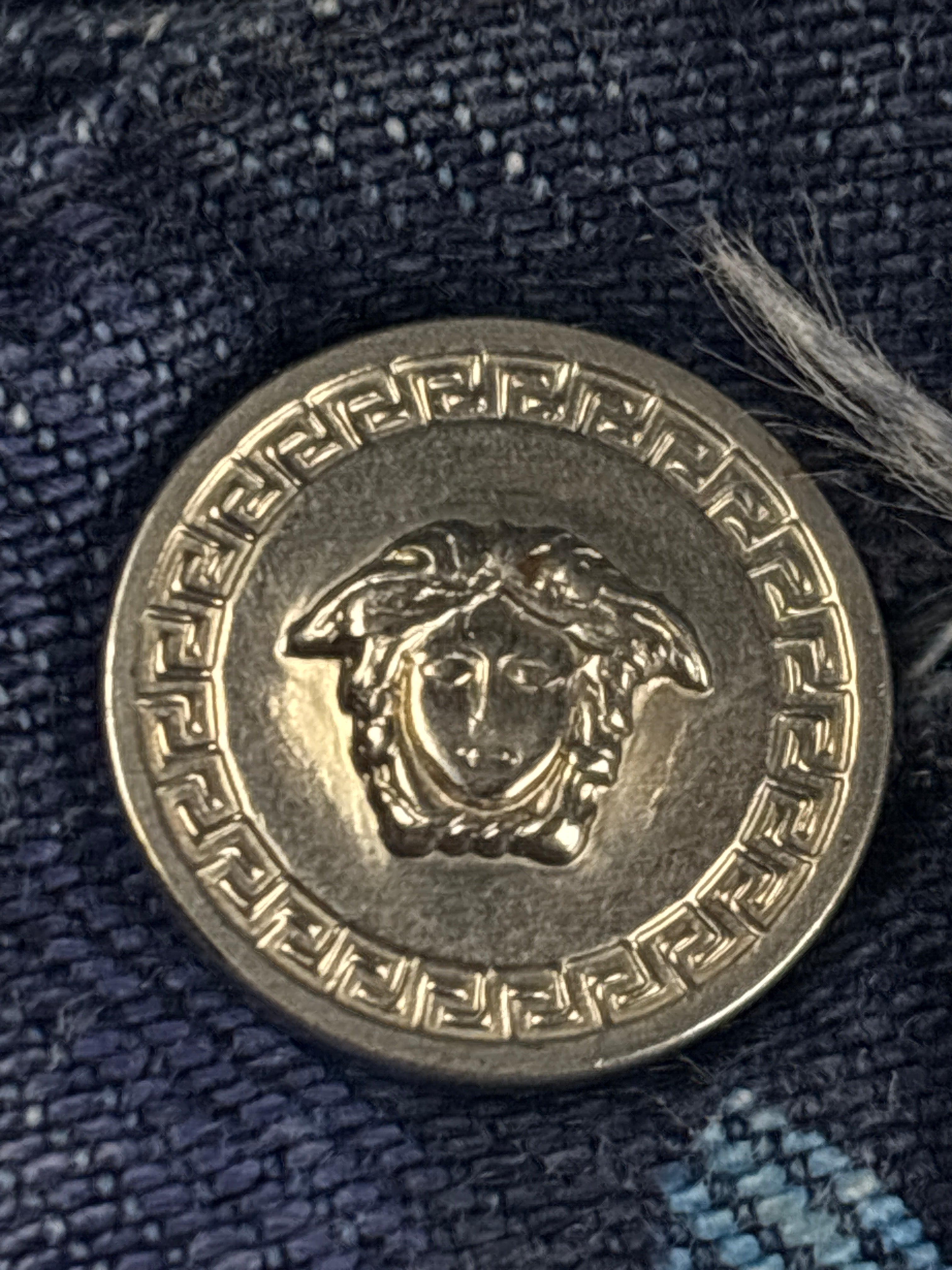 Versace Jeans Signature Baroque Print Denim
