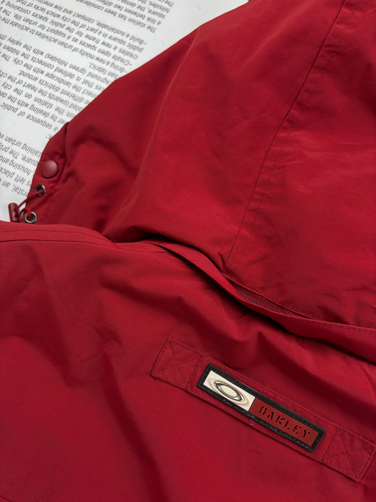 Vintage Oakley Software Y2K Hooded Jacket Red M