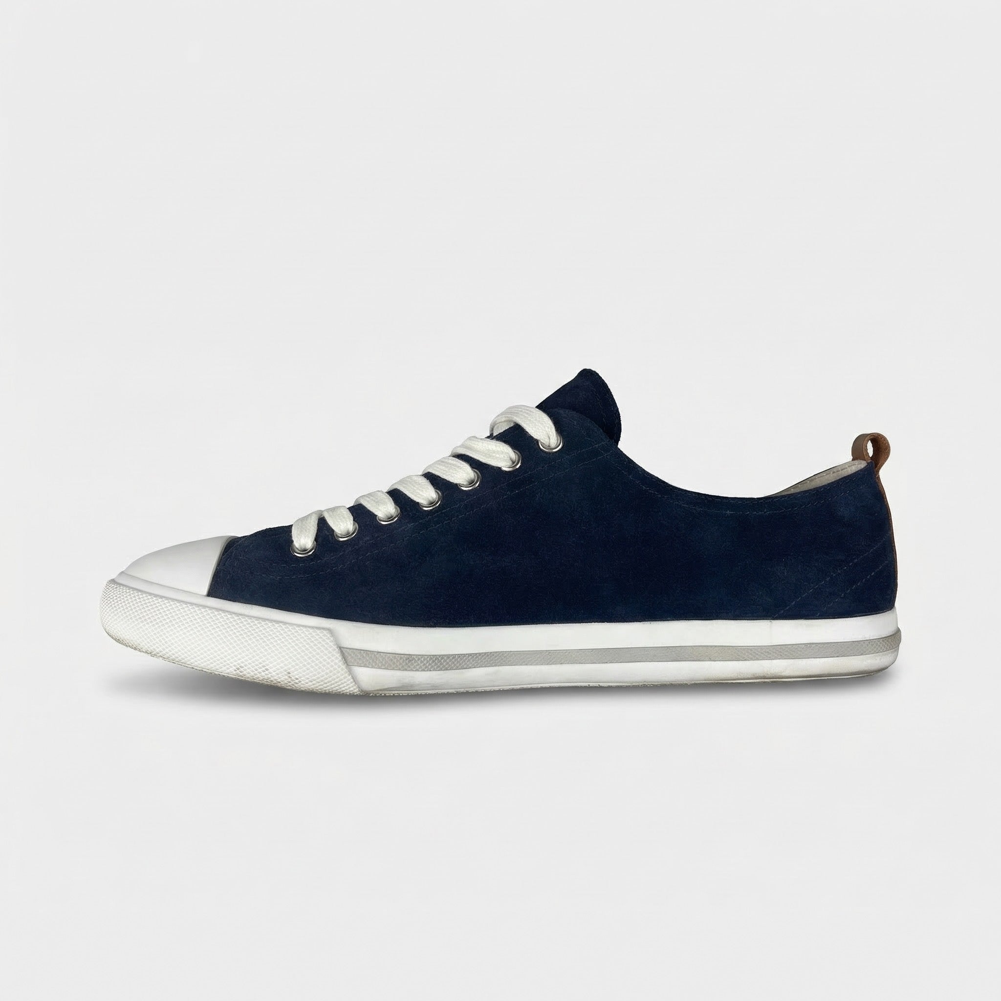 Prada Linea Rossa Suede Low-Top Sneaker
