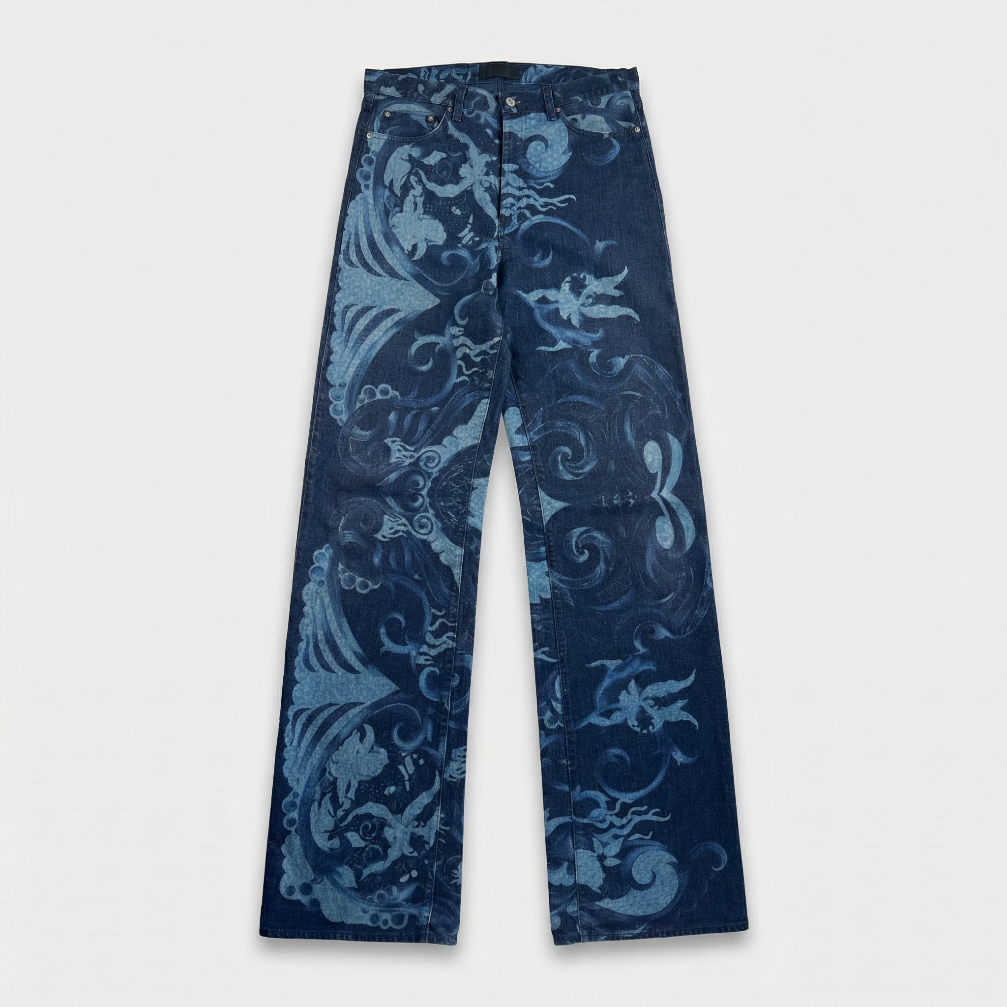 Versace Jeans Signature Baroque Print Denim