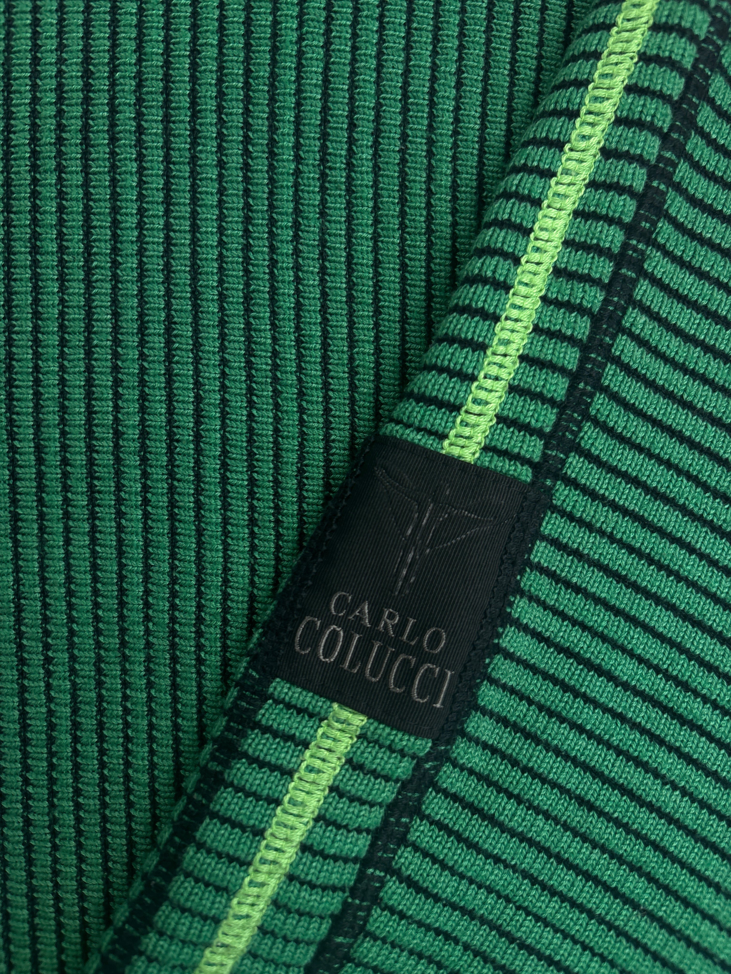 Carlo Colucci Ribbed Knit Crewneck Sweater