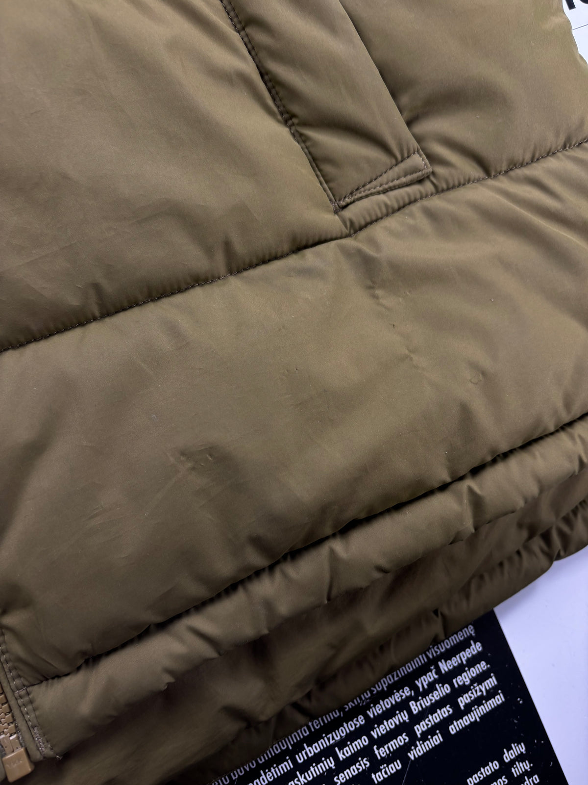Barbour Saunton Quilt Hooded Puffer Jacket Olive Women's UK 14