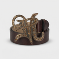 Roberto Cavalli Crystal Embellished Logo Buckle Bel