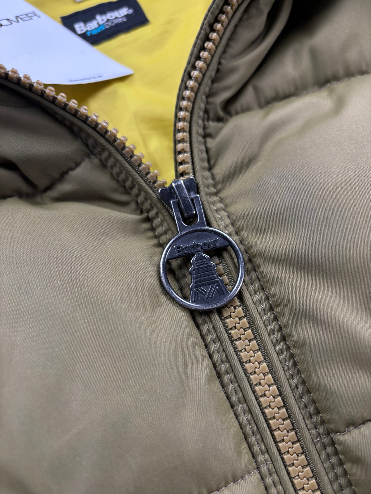 Barbour Saunton Quilt Hooded Puffer Jacket Olive Women's UK 14
