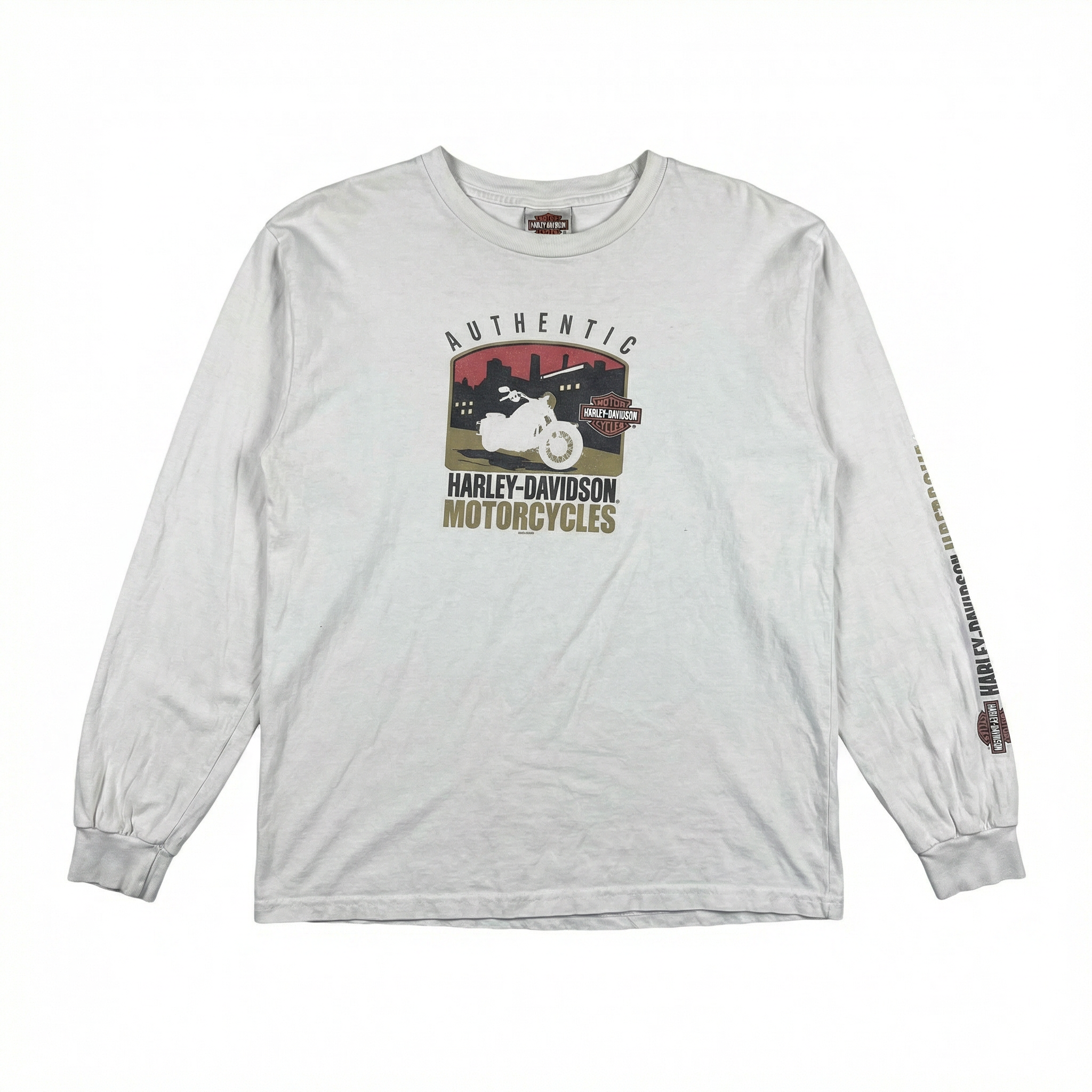 Vintage Harley-Davidson Motorcycles Authentic Long-Sleeve