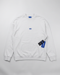 HUGO Nedro white crewneck sweatshirt, front flat-lay