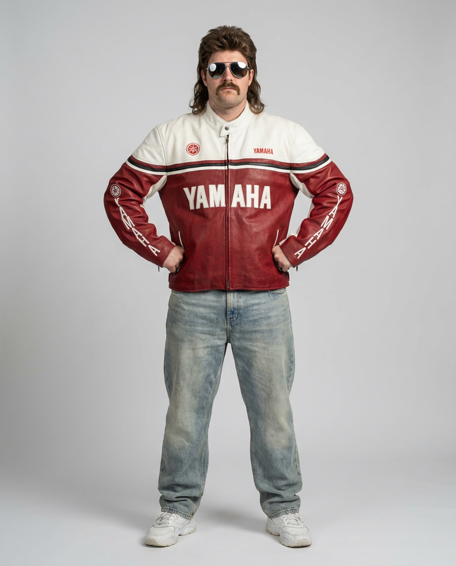 Yamaha jacket on model front
