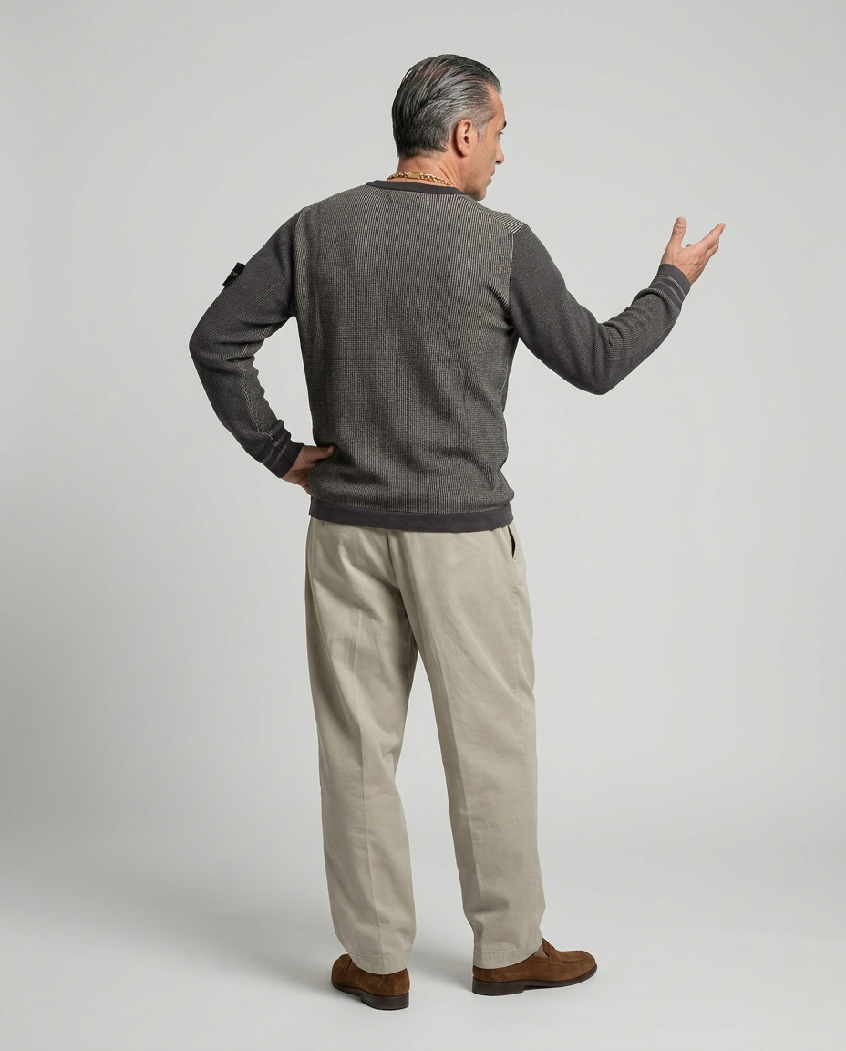 Stone Island knit on model back
