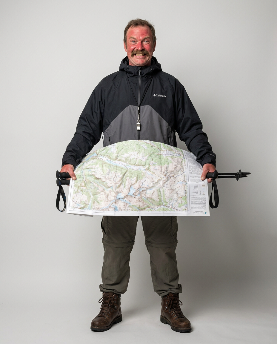 Columbia rain jacket, on model