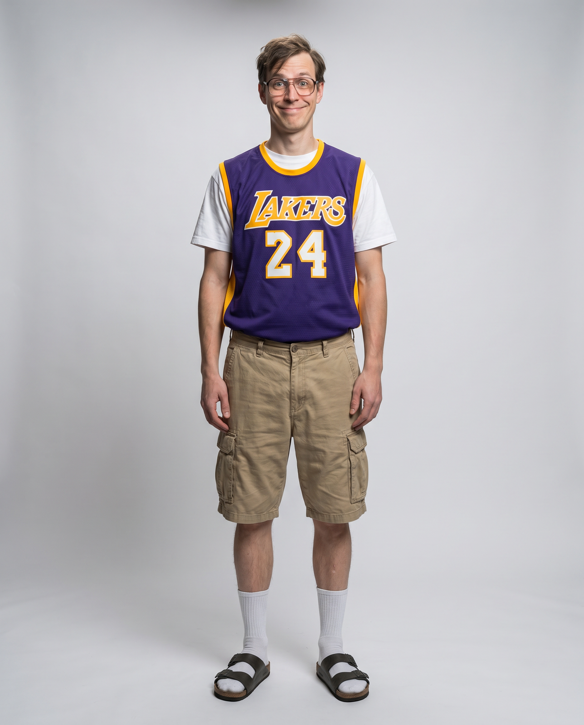 Lakers Kobe Bryant 24 jersey on model, AI styling preview
