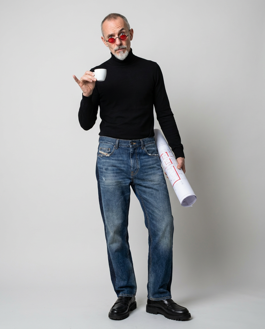 Diesel D-Viker jeans, on model