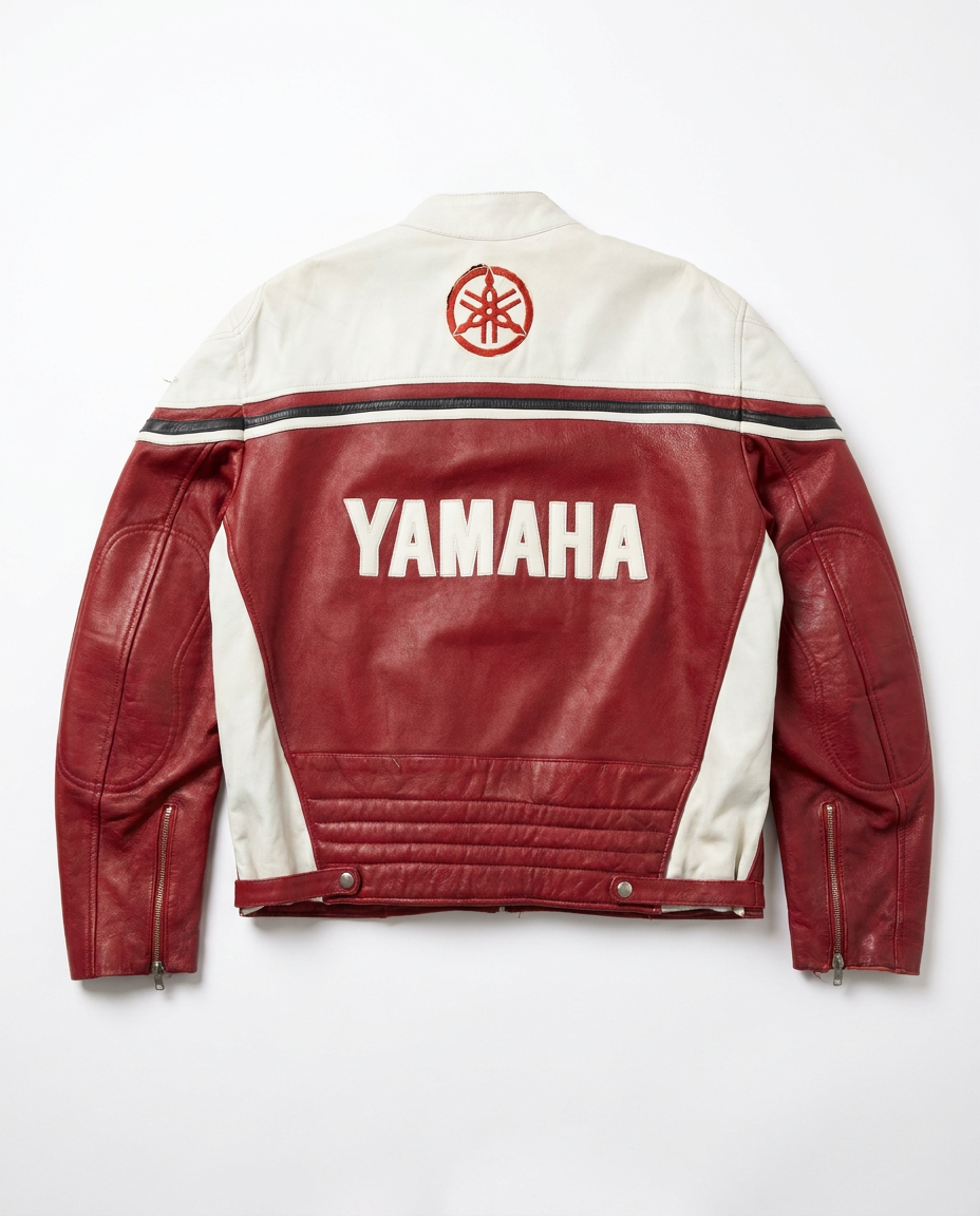 Yamaha leather racing jacket back