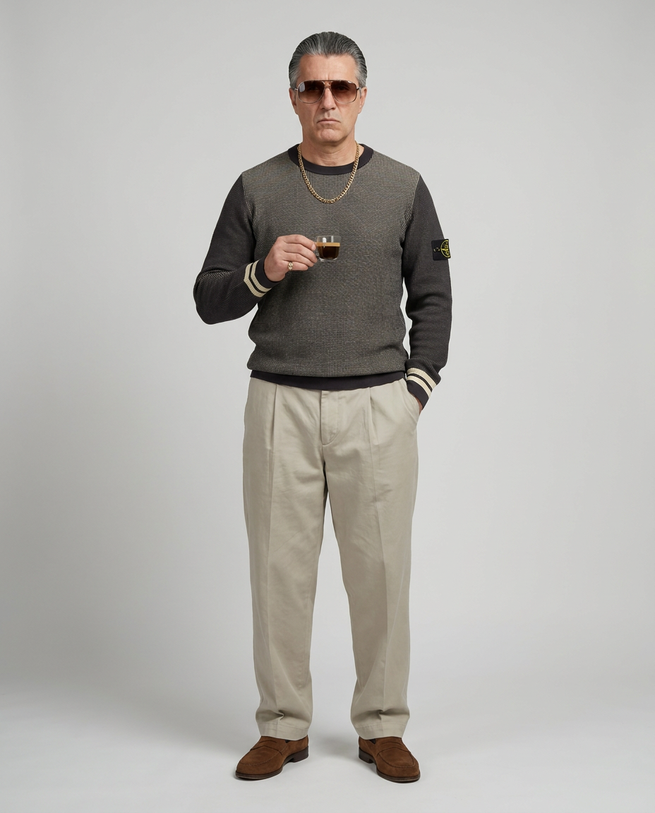 Stone Island knit on model front