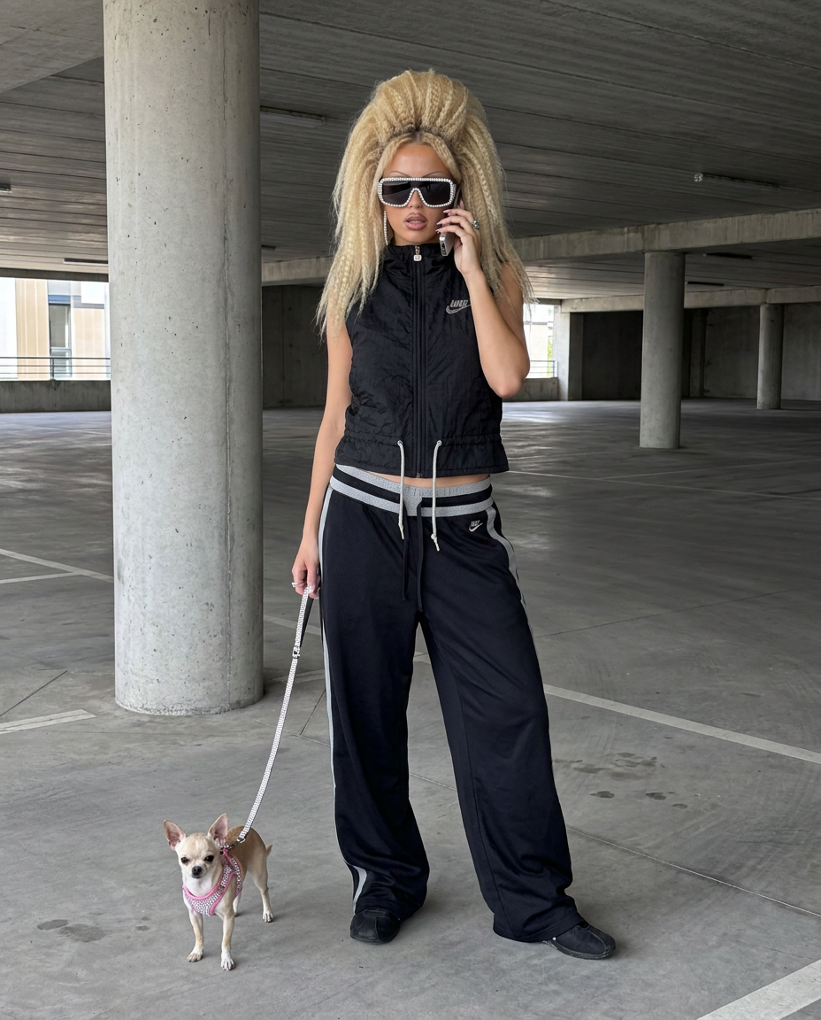 AI-generated on-model styling image