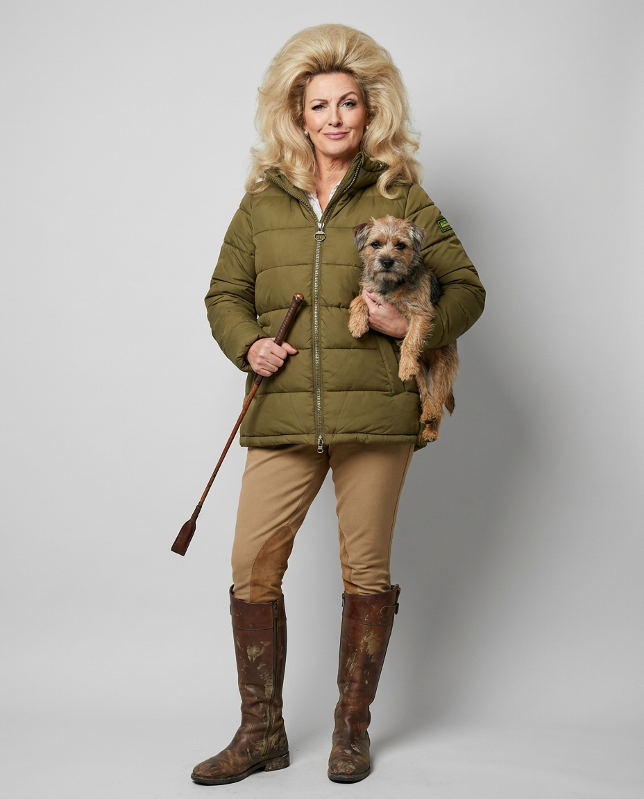 Barbour Saunton puffer, on model