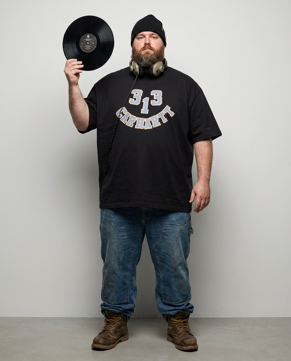Carhartt WIP 313 Smile tee, on model