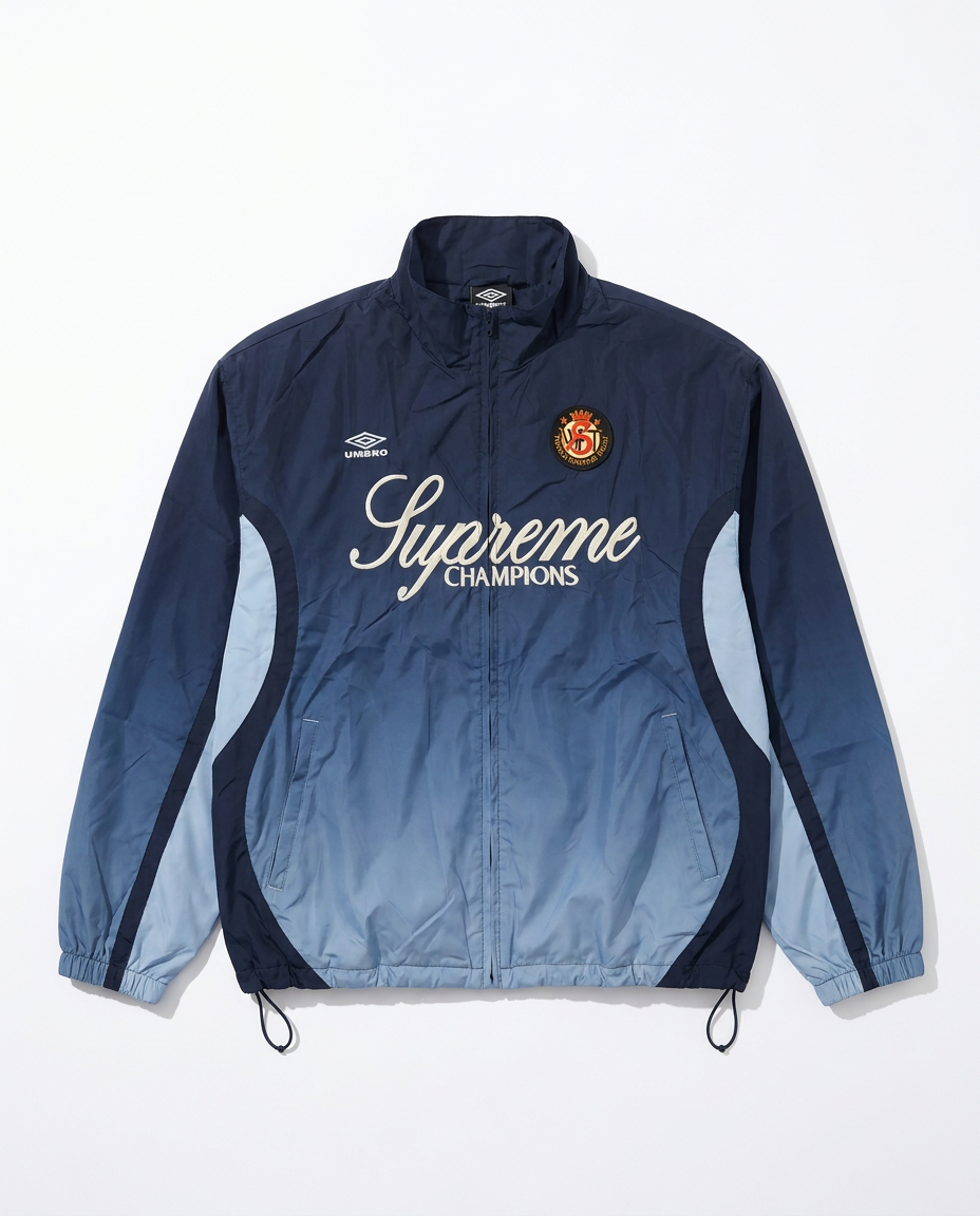 Supreme Umbro gradient track jacket navy